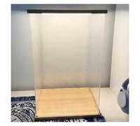 Vitrina Expositora Vitrina de acrílico transparente con luces y puerta, vitrina Diorama para rectángulo coleccionable, organizador de caja acrílica apilable(30x25x10cm/11.8x9.8x3.9in)