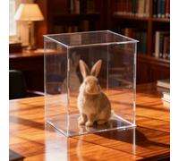 Vitrina Expositora Vitrina Transparente Maquetas Animales Pequeños, Cajas Apilables Antipolvo Exhibir Artículos Hobby, Caja Alta Plástico Guardar Juguetes Amplio Almacenamiento(40x45xH60cm/16x18x24in)