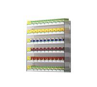 Vitrina for Cigarrillos,Vitrinas Transparentes for Montaje en Pared o sobre encimera,Fácil de Instalar y organizar,para Tiendas minoristas Supermercado(4 Layers of 14 Columns)
