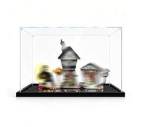 Vitrina genérica de acrílico, compatible con Le*GO 21351 L'Étra*nge Christmas de Monsieur Jack-Caja de presentación transparente y antipolvo para modelos de colección (Black -2 mm)