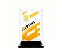 Vitrina genérica de acrílico para Le*GO 43014 + 43022 Cascos del equipo Fer*rari Caja de presentación, estuche de almacenamiento, antipolvo y resistente a los rayos UV (Black(Single)-3 mm)