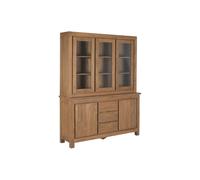 Vitrina Home ESPRIT Cristal madera de teca 160 X 45 X 210 CM