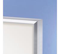 Vitrina, marco de aluminio, puertas batientes eurokraft pro, capacidad 18 hojas DIN A4, H x A x P 970 x 1330 x 50 mm