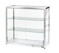 Vitrina, media altura altura 910 mm, 2 puertas correderas