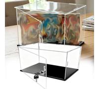 Vitrina metacrilato Vitrinas De Acrílico De 10x10x10, 25x25x25 Y 40x40x40 Cm; Cajas Organizadoras Y De Almacenamiento para Uso Doméstico O Comercial(40x20x40cm(16"x8"x16"))