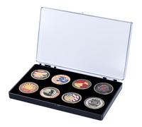 Vitrina militar para monedas, soporte para monedas de desafío para medalla conmemorativa Collet 8, fichas de póquer (paquete de 2)