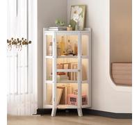 Vitrina moderna de cristal con puertas para sala de estar u oficina