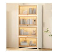 Vitrina moderna y minimalista con alto almacenamiento para juguetes y libros coleccionables, fácil de limpiar, 70 x 134 cm