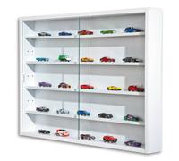 Vitrina mural Compilati para miniaturas y objetos de colección - Blanca