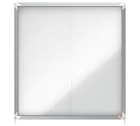 Nobo Vitrina Magnética para Interiores con Cerradura y Puerta Deslizante, para 12 Hojas A4, Premium Plus, Blanco, 1902570