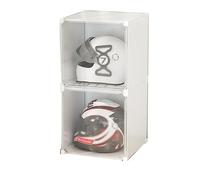 Vitrina para Cascos Gabinete De Almacenamiento De Cascos De Motocicleta, Acrílico Caja Cuadrada Caso Armario De Protección Cubierta De Almacenamiento ColeccionesPara Ropa, Bolsas, Libros (Color : Whi