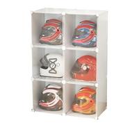 Vitrina para Cascos Gabinete De Almacenamiento De Cascos De Motocicleta, Acrílico Caja Cuadrada Caso Armario De Protección Cubierta De Almacenamiento ColeccionesPara Ropa, Bolsas, Libros (Color : Whi