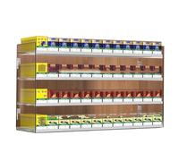 Vitrina para Cigarrillos,Estante para Cigarrillos,Organizador de Escritorio para Juguetes, chicles y Snacks(4 Layers of 14 Columns)
