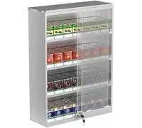 Vitrina para Cigarrillos, Expositor de Aluminio con Cerradura para Pared, Almacenamiento Seguro para supermercados, Soporte para Cajas de cerillas y pitilleras, Ideal para una comercializaci