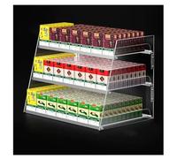 Vitrina para Cigarrillos, Expositor de Pared Transparente, Vitrina Trapezoidal de acrílico con Bandeja de Empuje automática para supermercados y Tiendas, 44 x 29 x 30 cm, Ideal para una Come