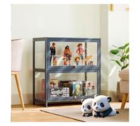 Vitrina para coleccionables con puertas acrílicas, vitrina de pie para sala de estar y dormitorio