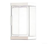Vitrina para Colecciones de Acrílico con Tapa Magnética Apilable Protector Transparente para Figuras de Acción 9x9x13.6cm(White 9 * 9cm)