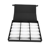 vitrina para gafas, caja de almacenamiento para gafas de sol, organizador de gafas con 18 rejillas, organizador de gafas, para pendientes, pulsera, anillo, collar