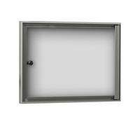 Vitrina para interiores profundidad exterior 27 mm