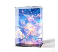 Vitrina para Lego 43263 Castillo de La Bella y la Bestia - Caja acrílica con protección UV, solución de almacenamiento a prueba de polvo para modelos de coleccionista (vitrina) (B) (fondo)