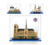 Vitrina para Lego Notre Dame 21061 One Piece 75639 Castillo de Neuschwanstein 21063,Grande Caja Exhibición Acrílico Transparente Antipolvo para Coleccion(50x30x40)