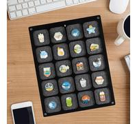 Vitrina para medallas e insignias fabricada con materiales acrílicos y fieltro que ofrecen un almacenamiento seguro y una manera elegante de mostrar colecciones (pequeño negro)