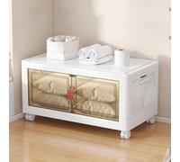 Vitrina plegable sin instalación, escaparate de doble puerta con alta capacidad de carga, ideal para sala de estar y estudio, blanco, 23.6 x 14.9 x 15.4 pulgadas, perfecto para coleccionables.