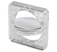 Vitrina protectora de acrílico para monedas con acolchado interior para medallas coleccionables de 17/20/25/27/30/33/38 mm, transparente y caja de almacenamiento (caja giratoria)