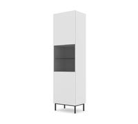 Vitrina ravenna b 60x42x217 blanco, negro