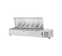 Vitrina refrigerada - 140 x 33 cm - 6 contenedores GN 1/4 | Royal Catering