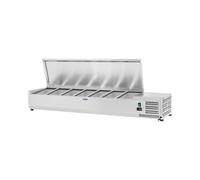 Vitrina refrigerada - 150 x 33 cm - 7 contenedores GN 1/4 | Royal Catering