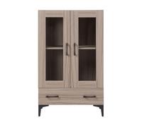Vitrina søndersø con 2 puertas aglomerado 115x70x31 cm - roble sonoma [en.casa]