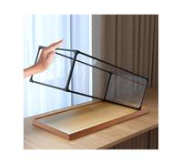 Vitrina transparente, Exhibición coleccionable de acrílico apilable con tamaños múltiples bajos madera del marco negro(60x60x60cm(24x24x24in))