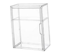 Vitrina Transparente para Figuras Caja Expositora para Muñecos Organizador de Mostrador con Diseño Apilable y Cerrado Apta para Colección en Hogar, 36cm Un Divisor