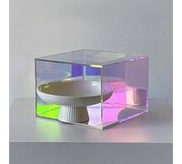 Vitrinas acrílicas para coleccionables, multicolor, de 5 lados, para postres y manualidades, 50 x 50 x 20 cm, sin parte inferior, perfectas para nizing y exhibir