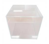 Vitrinas apilables de acrílico transparente - Cajas de cubo de 5 lados para manualidades, coleccionables, exposiciones y ferias, transparente 10 x 10 x 90 cm, solución de almacenamiento