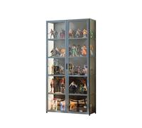 vitrinas para colecciones vitrina expositora vitrina vitrina cristal vitrinas de cristal Marco de bambú natural, la puerta del gabinete está dividida, sellada y a prueba de polvo, fácil de instalar y