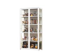 vitrinas para colecciones vitrina expositora vitrina vitrina cristal vitrinas de cristal Marco de bambú natural, la puerta del gabinete está dividida, sellada y a prueba de polvo, fácil de instalar y