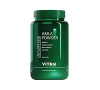 Vitro Amla Powder 100 g Natural 100% - Grosella espinosa india, cuidado del cabello y cuidado de la piel, antioxidantes antienvejecimiento, reduce la caída del cabello, la caspa y las canas con Kajal
