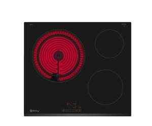 VITROCERÁMICA BALAY 3EB715LR de 60 cm con 3 zonas, ZONA GIGANTE 28 cm