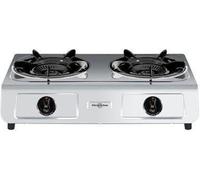 Hornillo de gas Vitrokitchen 260IB dos quemadores ciclón acero inoxidable compacto