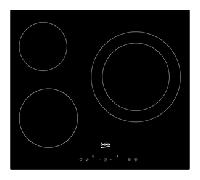 Beko HIC63402T hobs Negro Integrado Cerámico 3 zona(s)