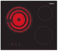 VITROCERAMICA INDEPENDIENTE RADIANTES EDESA EVT-6328 B /A 3 ZONAS COCCION ANCHO 60 CM