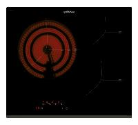 vitroceramica independiente radiantes edesa evt-6328 b a 3 zonas coccion ancho 60 cm