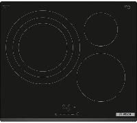 Placa de inducción bosch pid631bb5e con 3 zonas de cocción zona grande de 32cm 7400 w negro 60cm