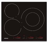VITROCERAMICA INDUCCION EDESA EIM-6330 B/A 3 ZONAS COCCION ANCHO 59 CM