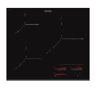 VITROCERAMICA INDUCCION EDESA EIMS-6330 B BK 3 ZONAS COCCION ANCHO 60 CM