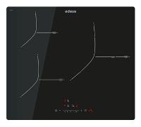 VITROCERAMICA INDUCCION EDESA EIS-6330 R /A 3 ZONAS COCCION ANCHO 60 CM