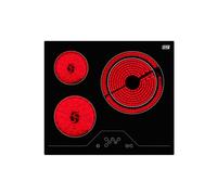 Vitrocerámica new pol nwvt3z 3 zonas control táctil negro 59 cm