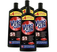 Vitroclen Limpiador de Vitrocerámica en crema, acción protectora y desengrasante - Pack de 4 x 450 ml